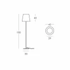 Projektimi i llambës së dyshemesë Ali Baba Steel Slide metal prodhuar në Itali Viadurini