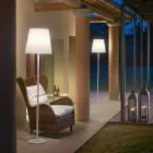 Projektimi i llambës së dyshemesë Ali Baba Steel Slide metal prodhuar në Itali Viadurini