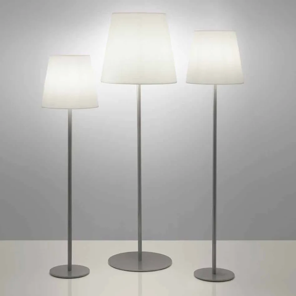 Projektimi i llambës së dyshemesë Ali Baba Steel Slide metal prodhuar në Itali Viadurini