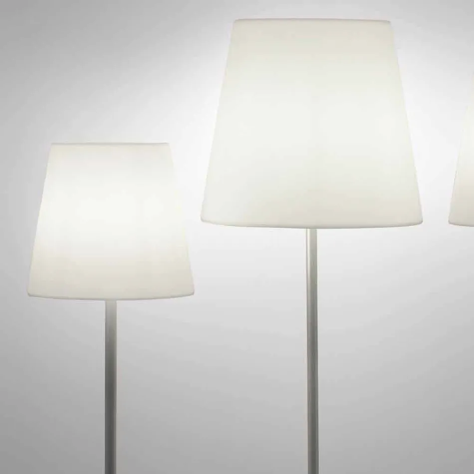 Projektimi i llambës së dyshemesë Ali Baba Steel Slide metal prodhuar në Itali Viadurini