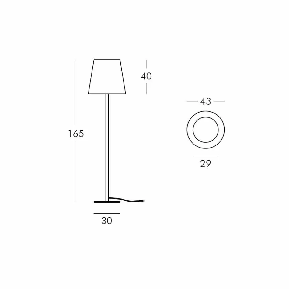 Projektimi i llambës së dyshemesë Ali Baba Steel Slide metal prodhuar në Itali Viadurini