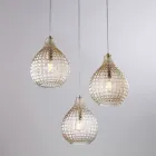 Llambë qelqi dhe metali dizajni e prodhuar në Itali për dekor elegant - Atlas Viadurini