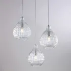 Llambë qelqi dhe metali dizajni e prodhuar në Itali për dekor elegant - Atlas Viadurini