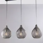 Llambë Elegante prej Qelqi dhe Metali e Prodhuar në Itali për Interiere të Rafinuara - Atlas Viadurini