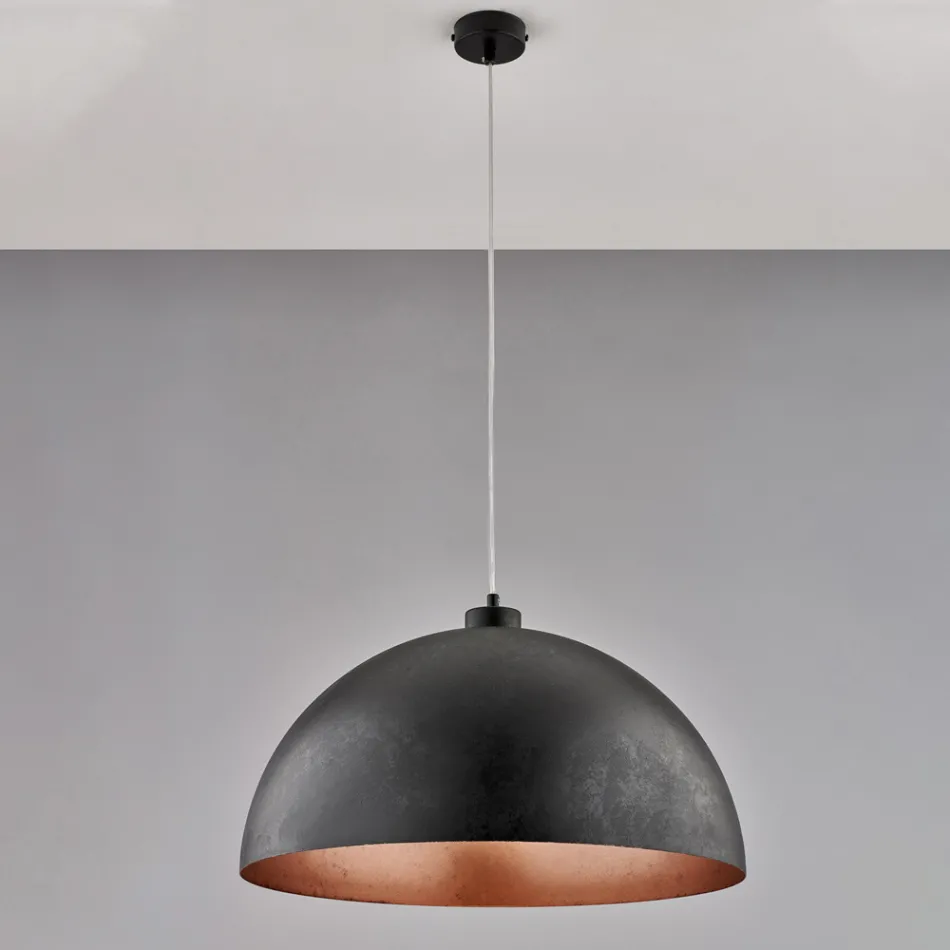 Llambë Elegante prej Qelqi dhe Metali e Prodhuar në Itali për Interiere të Rafinuara - Deneb Viadurini