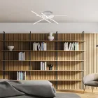 Llambë Elegante prej Qelqi dhe Metali e Prodhuar në Itali për Interiere të Rafinuara - Idra Viadurini