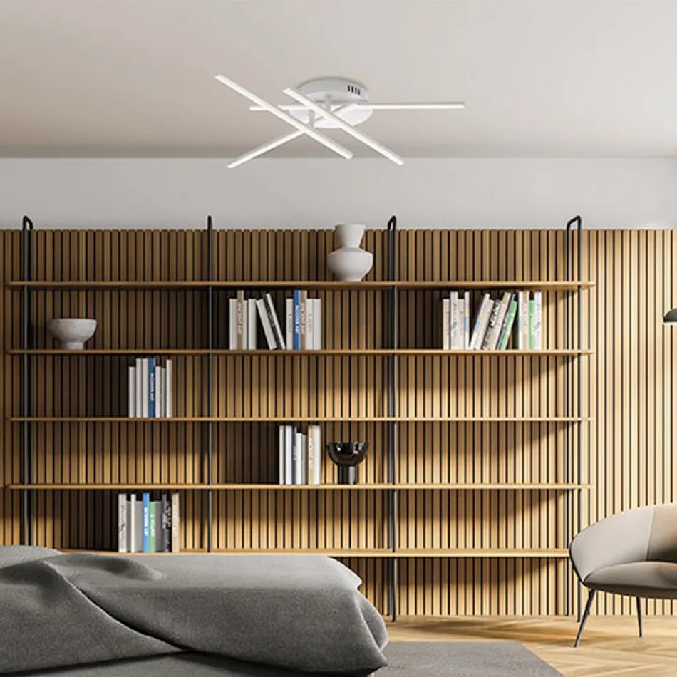 Llambë Elegante prej Qelqi dhe Metali e Prodhuar në Itali për Interiere të Rafinuara - Idra Viadurini