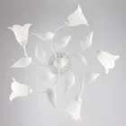 Llambë elegante prej qelqi dhe metali e prodhuar në Itali për ambiente të brendshme të rafinuara – Sirio Viadurini