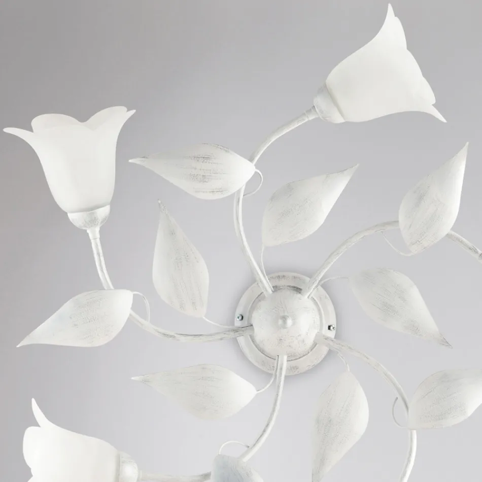 Llambë elegante prej qelqi dhe metali e prodhuar në Itali për ambiente të brendshme të rafinuara – Sirio Viadurini