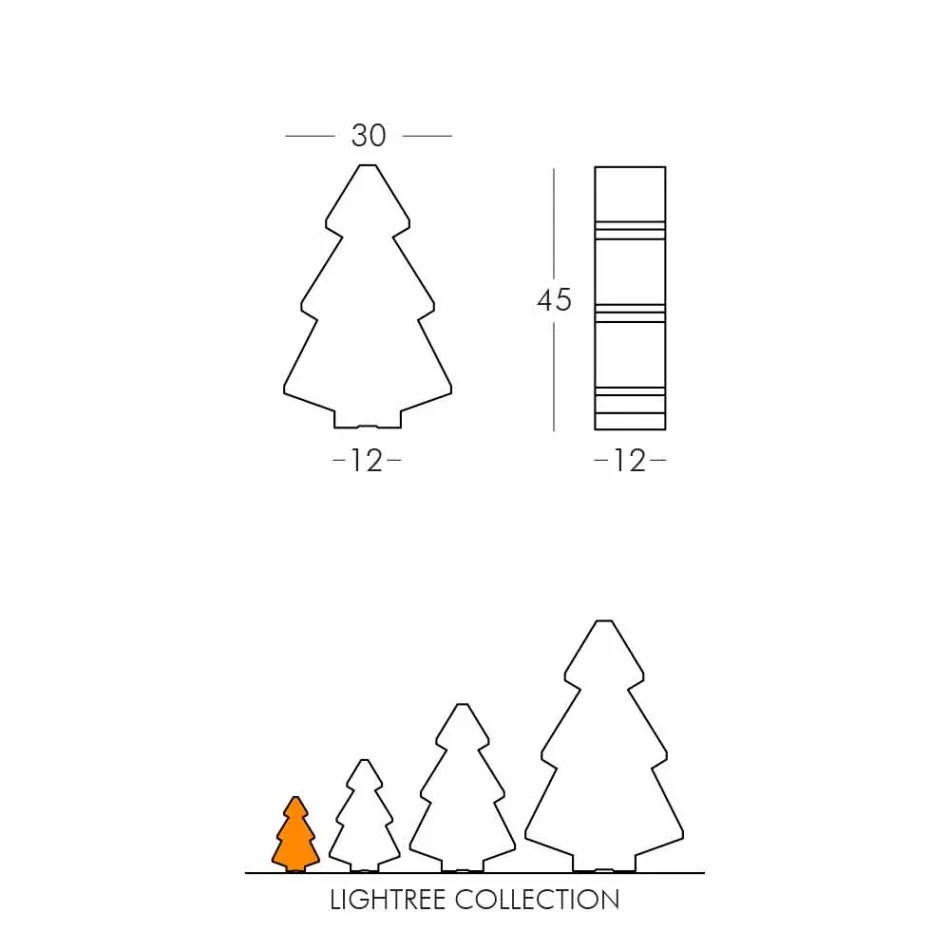 Llambë dekorative në natyrë Pema e Krishtlindjeve Slide Lightree prodhuar në Itali Viadurini