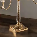 Llambë klasike Flambeaux 7 Lights në Porcelan dhe Xham të Fryrë - Eteria Viadurini