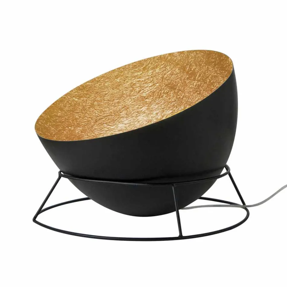 In-es. Design llambë dyshemeje me ngjyra çeliku dhe nebuliti H2o F Viadurini