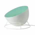 In-es. Design llambë dyshemeje me ngjyra çeliku dhe nebuliti H2o F Viadurini