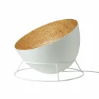 In-es. Design llambë dyshemeje me ngjyra çeliku dhe nebuliti H2o F Viadurini