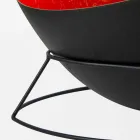 In-es. Design llambë dyshemeje me ngjyra çeliku dhe nebuliti H2o F Viadurini