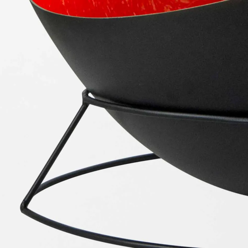 In-es. Design llambë dyshemeje me ngjyra çeliku dhe nebuliti H2o F Viadurini