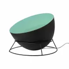 In-es. Design llambë dyshemeje me ngjyra çeliku dhe nebuliti H2o F Viadurini