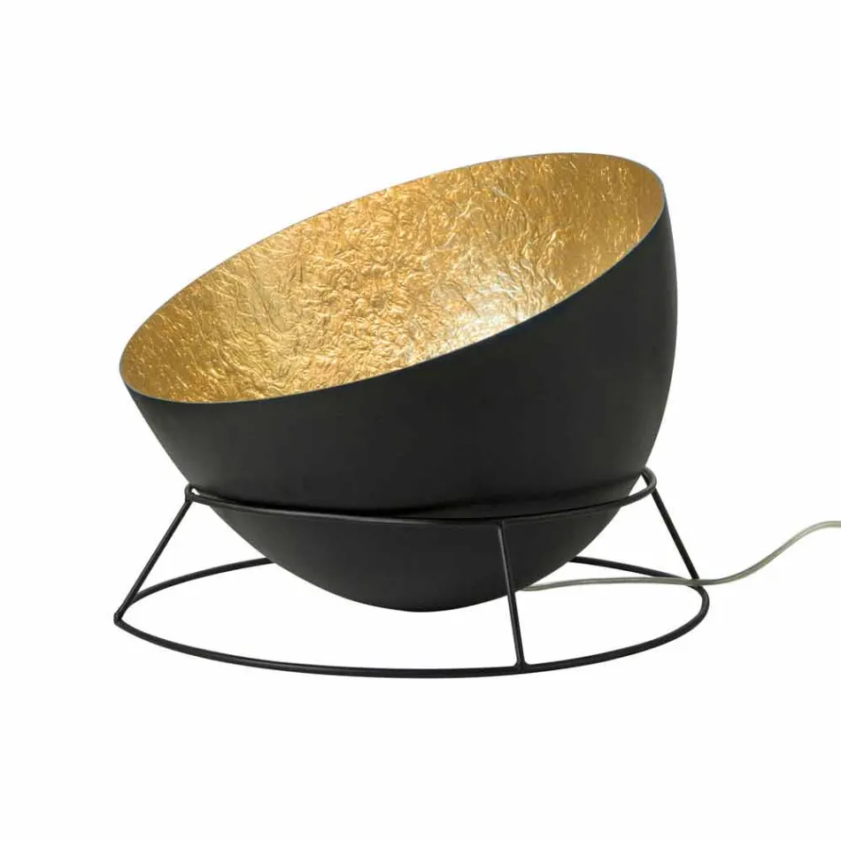 In-es. Design llambë dyshemeje me ngjyra çeliku dhe nebuliti H2o F Viadurini