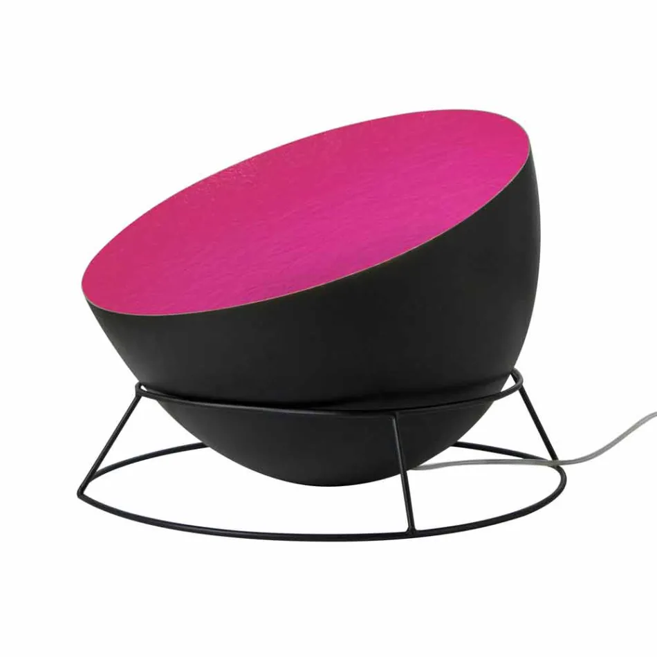 In-es. Design llambë dyshemeje me ngjyra çeliku dhe nebuliti H2o F Viadurini