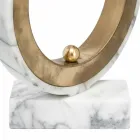 Llambë në Mermer të Bardhë Carrara dhe tunxh Made in Italy 2 Dimensione - Nazife Viadurini