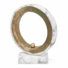 Llambë në Mermer të Bardhë Carrara dhe tunxh Made in Italy 2 Dimensione - Nazife Viadurini