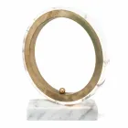 Llambë në Mermer të Bardhë Carrara dhe tunxh Made in Italy 2 Dimensione - Nazife Viadurini