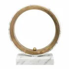 Llambë në Mermer të Bardhë Carrara dhe tunxh Made in Italy 2 Dimensione - Nazife Viadurini