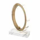 Llambë në Mermer të Bardhë Carrara dhe tunxh Made in Italy 2 Dimensione - Nazife Viadurini