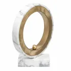 Llambë në Mermer të Bardhë Carrara dhe tunxh Made in Italy 2 Dimensione - Nazife Viadurini