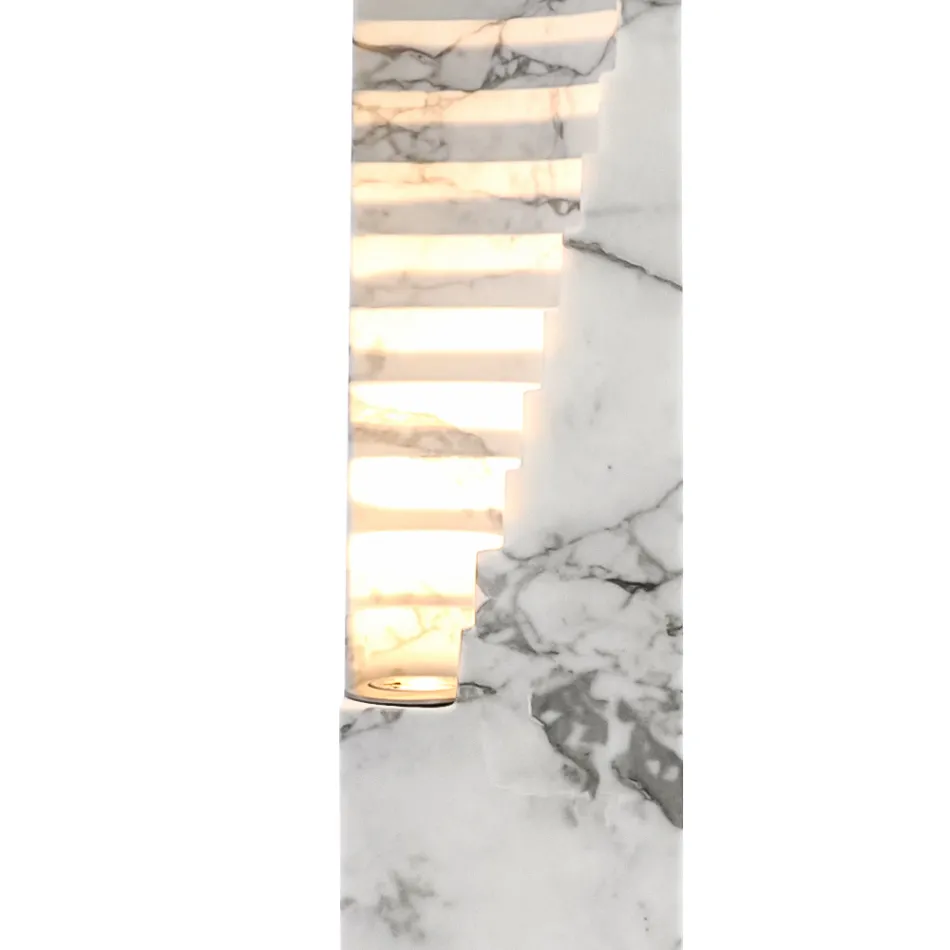 Llambë në Mermer Paonazzo dhe Madhësi të ndryshme Prodhuar në Itali - Daichi Viadurini