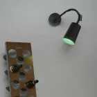 Llambë muri me rrëshirë In-es.artdesign Ngjyrosni një dërrasë të zezë moderne Viadurini