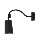 Llambë muri me rrëshirë In-es.artdesign Ngjyrosni një dërrasë të zezë moderne Viadurini