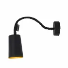 Llambë muri me rrëshirë In-es.artdesign Ngjyrosni një dërrasë të zezë moderne Viadurini