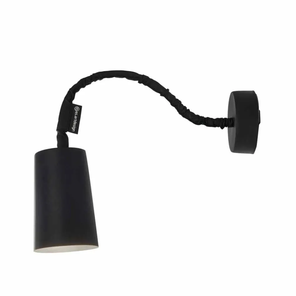 Llambë muri me rrëshirë In-es.artdesign Ngjyrosni një dërrasë të zezë moderne Viadurini