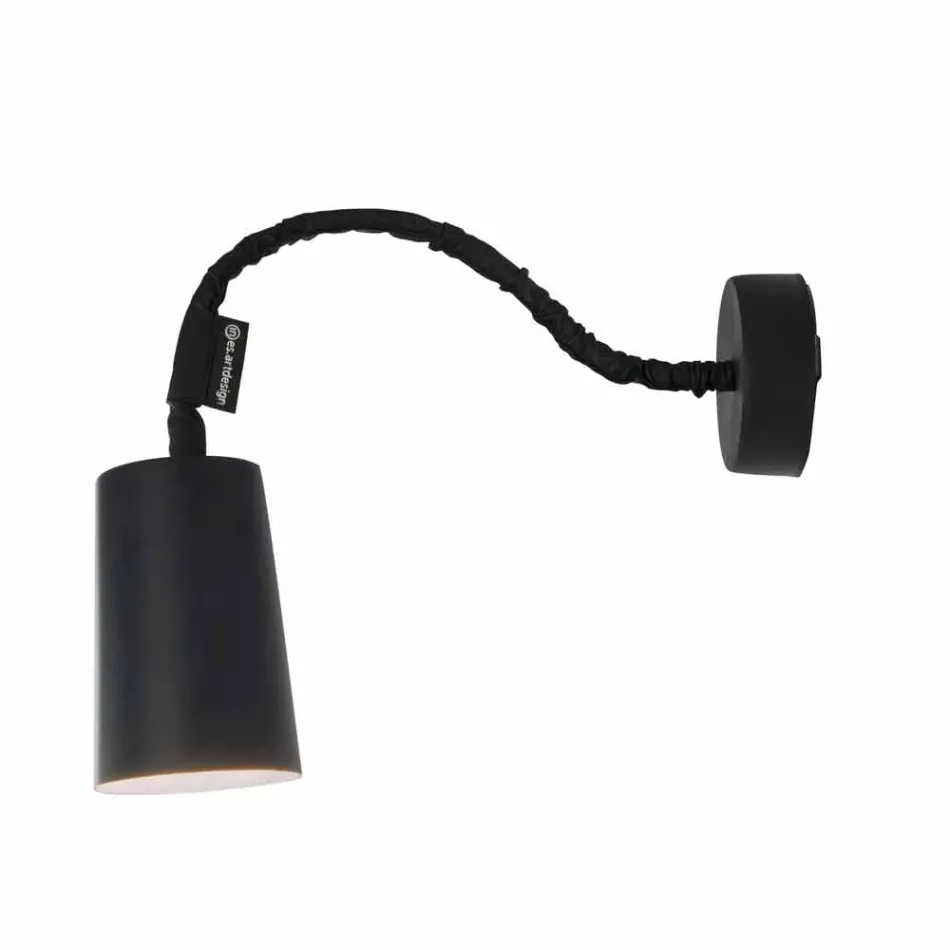 Llambë muri me rrëshirë In-es.artdesign Ngjyrosni një dërrasë të zezë moderne Viadurini