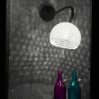 Llambë muri me rrëshirë dhe pambuk In-es.artdesign Trama A1 moderne Viadurini