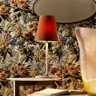 Pëlhurë e projektimit Grilli Snake dhe llambë tryeze lëkure e bërë në Itali Viadurini