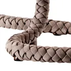 Pëlhurë e projektimit Grilli Snake dhe llambë tryeze lëkure e bërë në Itali Viadurini