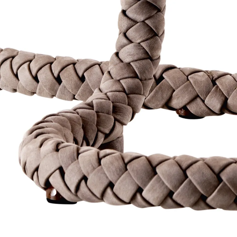 Pëlhurë e projektimit Grilli Snake dhe llambë tryeze lëkure e bërë në Itali Viadurini