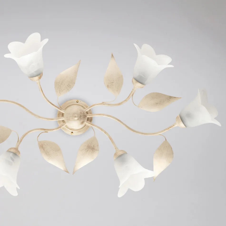 Llambë qelqi dhe metali e prodhuar në Itali për mobilje elegante – Sirio Viadurini