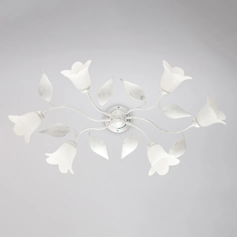 Llambë qelqi dhe metali e prodhuar në Itali për mobilje elegante – Sirio Viadurini