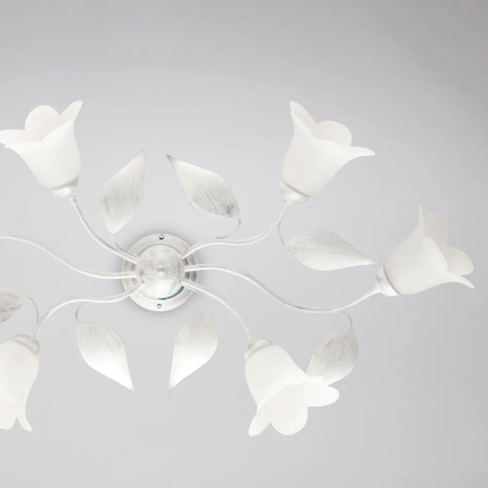 Llambë qelqi dhe metali e prodhuar në Itali për mobilje elegante – Sirio Viadurini