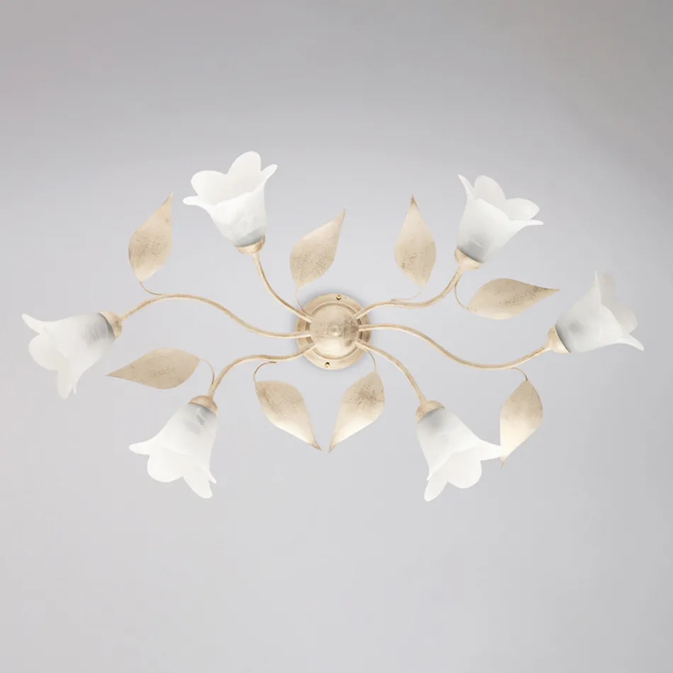 Llambë qelqi dhe metali e prodhuar në Itali për mobilje elegante – Sirio Viadurini