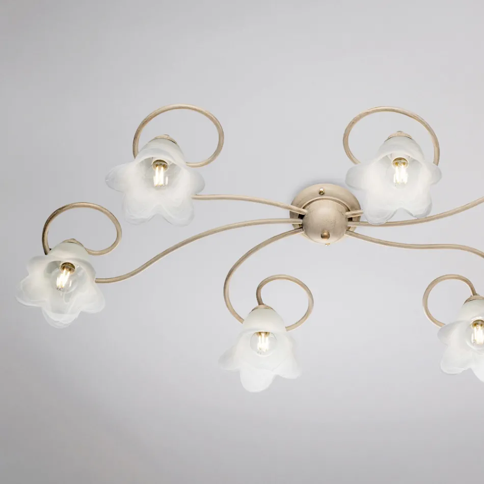 Llambë qelqi dhe metali e prodhuar në Itali për ambiente të brendshme të rafinuara – Cometa Viadurini