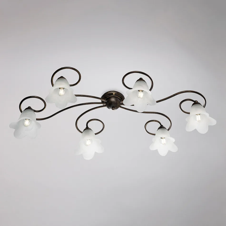 Llambë qelqi dhe metali e prodhuar në Itali për ambiente të brendshme të rafinuara – Cometa Viadurini