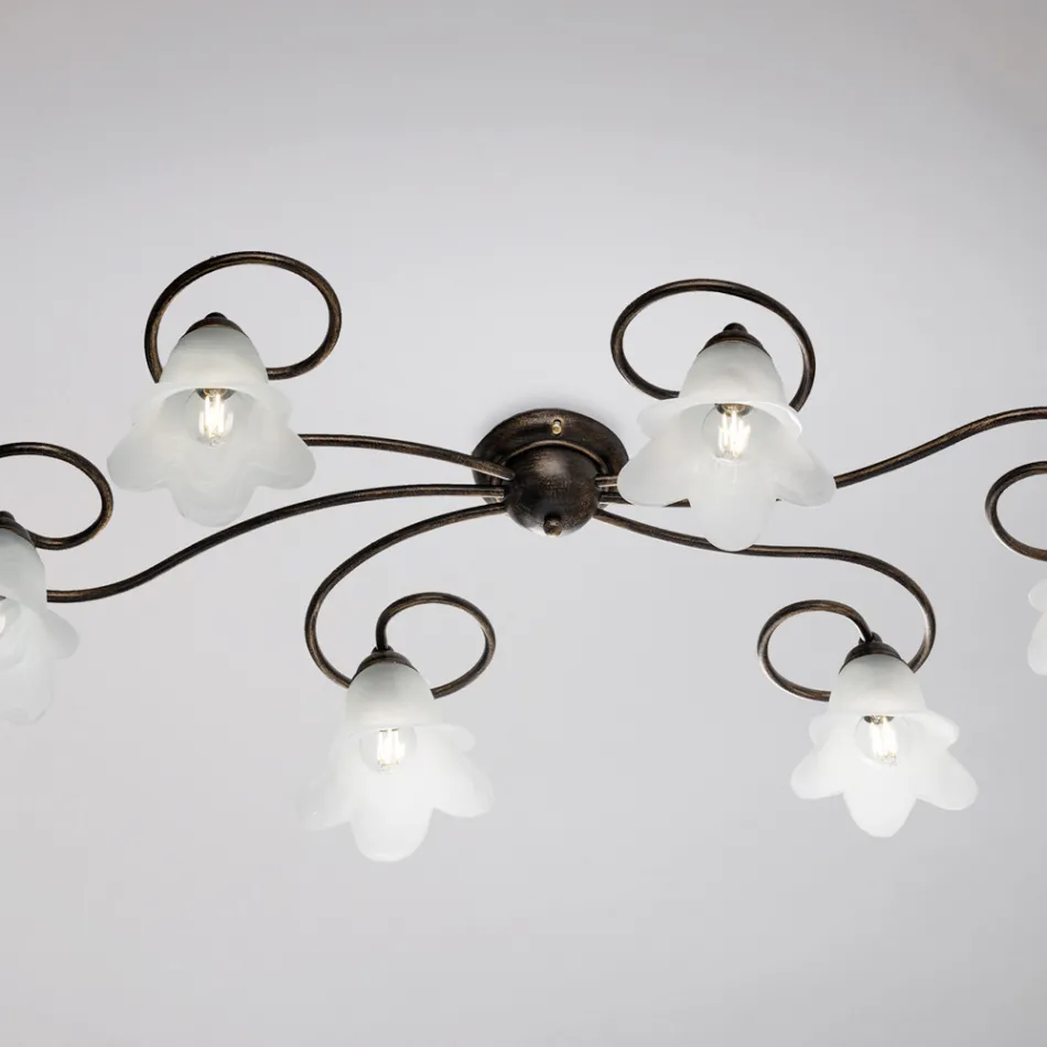 Llambë qelqi dhe metali e prodhuar në Itali për ambiente të brendshme të rafinuara – Cometa Viadurini