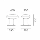 Llambë Led Garden në Dizajn Gize ose Kafe të Kallëp - Bitta nga Il Fanale Viadurini