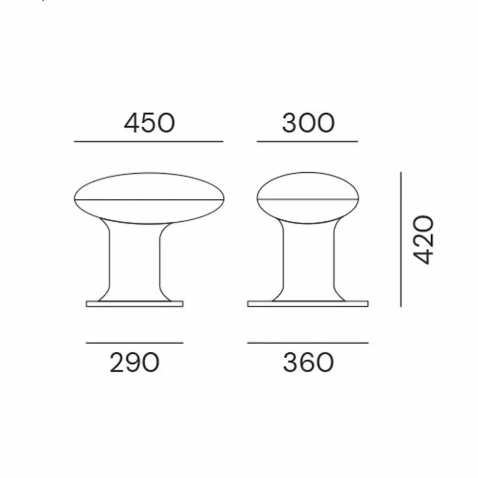 Llambë Led Garden në Dizajn Gize ose Kafe të Kallëp - Bitta nga Il Fanale Viadurini