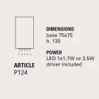 Llambadë tavoline LED, tarracë në natyrë, Smith - Toscot Viadurini