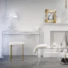 Llambë tavoline Led në pleksiglas transparente e prodhuar në Itali - Odette Viadurini